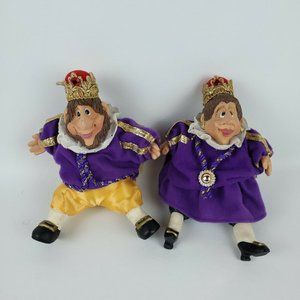 Russ Medieval Court Samson & Delilah Set Berrie Hand Painted Figure Vintage